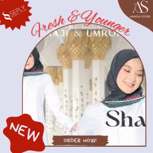 BAJU GAMIS HAJI UMROH WANITA SEPLY SHABIRA 07 WHITE / BAJU GAMIS WANITA UNTUK UMROH DAN HAJI