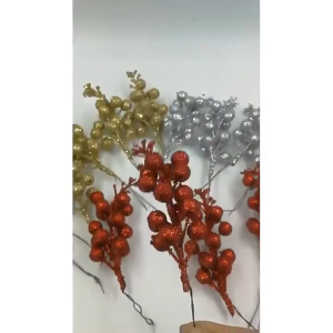3/5pcs Artificial 3 Color Berries Simulated Plant Bridal Wedding Bouquet Party Home Christmass Decor