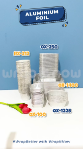 (Isi 50 Pcs) Aluminium Foil Tray Tipe OX-100 OX-250 OX-1225 OX-1400 RX-212 tray mentai macaroni scotel zuppa soup\\n\\n Apa itu Aluminium Foil Tray?\\n\\nAluminium Foil Tray adalah wadah makanan yang terbuat dari aluminium foil, yang digunakan untuk membungkus dan menyajikan berbagai jenis makanan. Wadah ini memiliki berbagai ukuran dan bentuk, seperti OX-100, OX-250, OX-1225, OX-1400, dan RX-212, yang cocok untuk berbagai jenis makanan seperti mentai macaroni scotel dan zuppa soup.\\n\\n Kelebihan Aluminium Foil Tray\\n\\nAluminium Foil Tray memiliki beberapa kelebihan, di antaranya:\\n\\n- Tahan terhadap panas dan dingin\\n- Mudah dibersihkan\\n- Hemat biaya\\n- Cocok untuk berbagai jenis makanan\\n\\n Kegunaan Aluminium Foil Tray\\n\\nAluminium Foil Tray dapat digunakan untuk membungkus dan menyajikan berbagai jenis makanan, seperti mentai macaroni scotel dan zuppa soup. Wadah ini juga cocok untuk makanan yang akan dimasak atau dipanaskan, karena tahan terhadap panas.\\n\\n Bagaimana Menggunakan Aluminium Foil Tray?\\n\\nBerikut adalah langkah-langkah penggunaan Aluminium Foil Tray:\\n\\n1. Siapkan makanan yang akan dimasukkan ke dalam tray.\\n2. Tempatkan makanan di tray dan tutup rapat.\\n3. Panaskan makanan di dalam tray sesuai instruksi.\\n4. Angkat tray dari oven dan biarkan dingin sejenak sebelum disajikan.\\n\\nBerikut adalah beberapa tips penggunaan Aluminium Foil Tray:\\n\\n- Gunakan tray yang sesuai dengan ukuran makanan yang akan dimasukkan.\\n- Tutup tray dengan rapat untuk mencegah makanan berceceran.\\n- Jangan lupa untuk memasukkan tray ke dalam oven sesuai instruksi.\\n\\n Kemasan Aluminium Foil 50 Pcs\\n\\nKemasan Aluminium Foil 50 Pcs adalah kemasan yang berisi 50 buah tray aluminium foil. Kemasan ini cocok untuk restoran, katering, atau rumah tangga yang sering menggunakan tray aluminium foil.\\n\\nSpesifikasi Kemasan Aluminium Foil 50 Pcs:\\n\\n- Berisi 50 buah tray aluminium foil\\n- Ukuran tray beragam, mulai dari OX-100 hingga RX-212\\n- Tahan terhadap panas dan dingin\\n\\nKelebihan Kemasan Aluminium Foil 50 Pcs:\\n\\n- Hemat biaya\\n- Praktis dan mudah digunakan\\n- Cocok untuk berbagai jenis makanan\\n\\n Tray Macaroni dan Zuppa Soup\\n\\nTray Macaroni dan Zuppa Soup adalah tray aluminium foil yang cocok untuk membungkus dan menyajikan macaroni scotel dan zuppa soup. Tray ini memiliki ukuran yang pas untuk makanan tersebut, sehingga memudahkan dalam penyajian dan pengemasan.\\n\\n Tray Macaroni\\n\\nTray Macaroni adalah tray aluminium foil yang cocok untuk membungkus dan menyajikan macaroni scotel. Tray ini memiliki ukuran yang pas untuk makanan tersebut, sehingga memudahkan dalam penyajian dan pengemasan.\\n\\n Tray Zuppa Soup\\n\\nTray Zuppa Soup adalah tray aluminium foil yang cocok untuk membungkus dan menyajikan zuppa soup. Tray ini memiliki ukuran yang pas untuk makanan tersebut, sehingga memudahkan dalam penyajian dan pengemasan.\\n\\nDengan menggunakan Aluminium Foil Tray, Anda dapat menyajikan makanan yang lezat dan praktis. Tray ini cocok untuk berbagai jenis makanan, seperti mentai macaroni scotel dan zuppa soup, dan dapat digunakan di rumah tangga, restoran, atau katering. Dapatkan kemasan Aluminium Foil 50 Pcs sekarang juga!\"