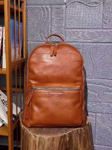 Ransel kulit aslii untuk pria berkapasitas besar