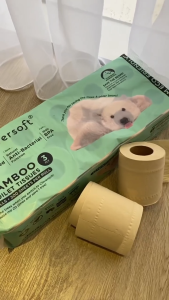❤️ Cloversoft Loves Unbleached Bamboo Toilet Paper Roll Tissue 3 Ply 200 Sheets [10 rolls]