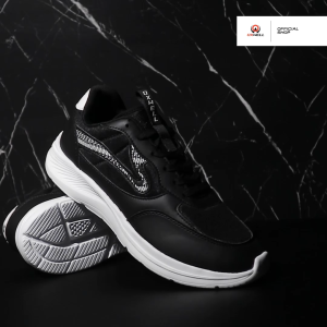 Oxwell Hydrolicus - Sepatu Sneakers Olahraga Lari Running Pria dan Wanita Dewasa Full Hitam