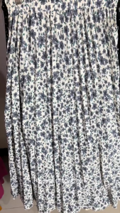 Haseena Rok Plisket Biasa Mietaa Motif Bunga Geranium Bawahan Muslim Mayung Panjang Skirt Mini Flower Anti Nerawang Maxi