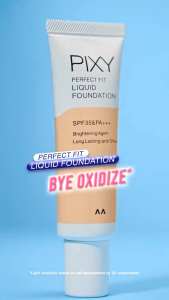 PIXY Perfect Fit Liquid Foundation SPF 35 PA+++ 20 ml | Agens Pembrightening | Tahan Lama Hingga 12 Jam