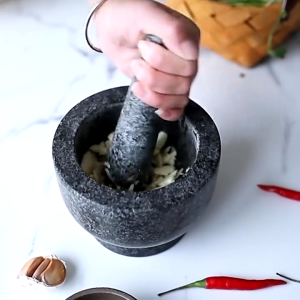 ครกหิน ครกหินอ่อน ครกหินพร้อมสาก Stone Mortar ขนาดกระทัดรัด ใช้งานสะวก ประหยัดพื้นที่ หินอ่อนอย่างดี ปากกว้าง4นิ้ว aliz selection