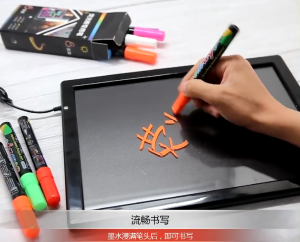 8 Color 7mm Liquid Chalk Erasable Highlighter Fluorescent Marker Pen Whiteboard Graffiti LED Advertisement Chalkboard Colorful Liquid Chalk Erasable LED Highlighter Fluorescent Marker for Blackboard Glass Window Painting Advertisement Chalk Marker Pen