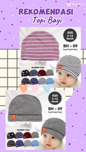 Kupluk bayi laki laki/kuplukbayi/topi bayi cowok/topi bayi/topi bayi karakter