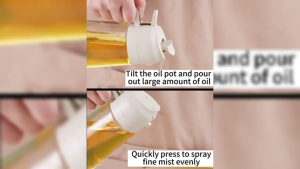 EZY4LIFE 2 in 1 Oil Sprayer For Cooking Oil Dispenser Bottle For Kitchen Oil Dispenser For Air Fryer Kitchen Cooking Salad BBQ Steak Black