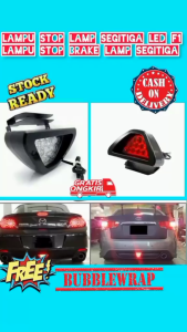 Stoplamp Segitiga Brake Lamp Lampu Stop Rem Led Merah Segitiga untuk Motor Mobil Universal