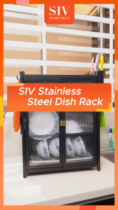 SIV 2/3Tier Rak Pinggan Stainless Steel Dish Rack Dish Drainer Dish Rak Kitchen Plate Drying Rack Storage Organizer