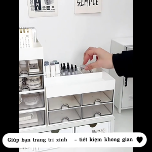 Ống cắm bút để bàn đẹp cỡ lớn Hộp nhiều ngăn đựng mỹ phẩm đồ trang điểm ngăn kéo decor dễ thương