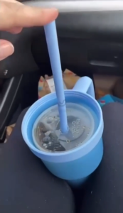 FH-C1114 Stadium Tumblr Cup dengan Wadah Makanan 2IN1 Snack Mug With Drink Cup Gelas Plastik Travel