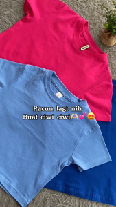 OVERSIZE CROP TEE TOP KAOS POLOS LENGAN PENDEK TERBARU BAHAN CATTON 24S