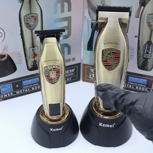 Kemei KM-2230  Professional Hair Clipper Kit for Men Brushless Motor Charger LCD with Seat Full Metal Hair Cutting Machine