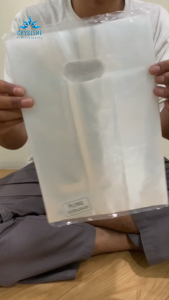 CRYSLENE Plastik Kantong Kresek PE Plong Bening Oval