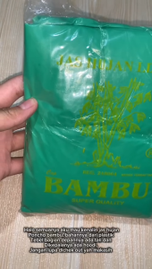Jas Hujan Poncho / Ponco Plastik Kresek Tebal Bambu super quality Ringan Bukan Tebu