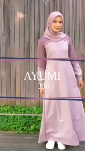 BAJU GAMIS JUMBO SIZE ETHICA AYUMI 330 PLUM