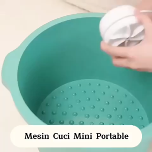 ABSC Mesin Cuci Mini Portable Ultrasonic Turbine Wash Washing Machine Port