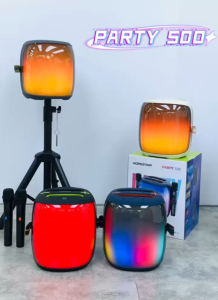 ลำโพงบลูทูธHopestar Party500 ลำโพง 100W พร้อมไมล์หลายสาย2ตัว พร้อมไฟRGB เปลี่ยนได้หลายสี ของแท้100%