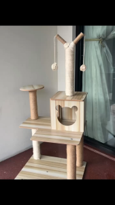 MIAW COCA COLA Cat Condo Double Tangga Loncat Kandang Interaktif Kucing Mainan Kucing Pohon Tiang