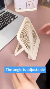 GOED Desk Mini Fan USB Charging Table Fan Silent 5-speeds Portable  Desktop fan For Office School