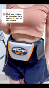 Máy massage bụng đai rung nóng giảm mỡ bụng Vibro Shape Đai quấn nóng nịt bụng tập cơ cho nam nữ