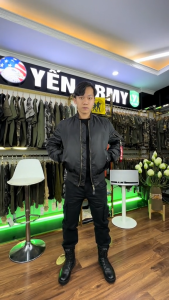 Áo Khoác Pilot Bomber Lính Nam Trơn Chần Bông Màu Đen / Xanh Rêu - Mã MA-1