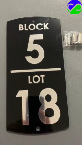 Customized Metallic Silver House Address Plate | Personalized House Number | 5.0mm Thick