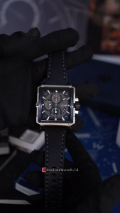 Jam Tangan Pria Expedition Chronograph EXP EX 6618 MCLTBBA Black Dial Black Leather Strap