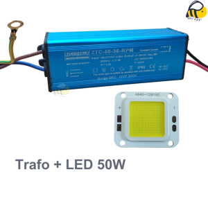 Set Trafo LED dan Mata Lampu 50W - Sparepart Lampu Penerangan Jalan PJU