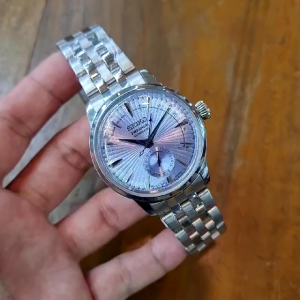 Promo Jam Tangan Pria Seiko SSA341J1 Presage Martini Cocktail Automatic Silver Texture Dial Stainless Steel Strap Original Garansi 2 Tahun [✔COD][100% Authentic]