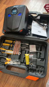 Am-15 Pompa Angin Ban Mobil Elektrik Portable 1 Paket isi Lengkap