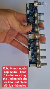 Echo Loa Kéo 9 Nút dùng được nhiều Hiệu Loa : FORZEN - BOSS - HIONE - ELECTRONIC