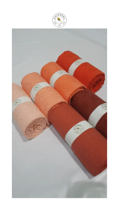 Dobby Dobi Dolby Viscose Katun Kain Batik Polos Kategori Warna Orange