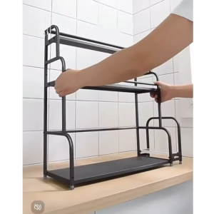 Sum🌈ชั้นวางเครื่องปรุง วางเครื่องปรุง 2ชั้น รับน้ำหนักได้ 19kg ประหยัดพื้นที่ ที่วางเครื่องปรุง