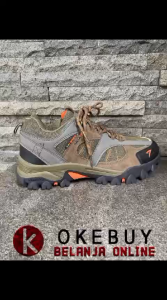 Sepatu Hiking Hijau Orange Snta 436: Sepatu Gunung Pria Outdoor Terbaik