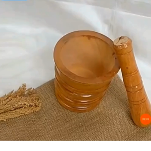 Lumpang Kayu Ukir Alat Tumbuk Bumbu