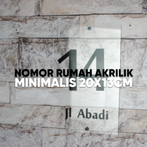 Nomor Rumah Akrilik Plat Nomor Rumah Minimalis 20X13CM