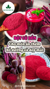 Bột củ dền nguyên chất sấy lạnh 100g ( Bột củ dền đỏ tạo màu thực phẩm bột ăn dặmlàm mì củ Chợ Thảo Dược Việt