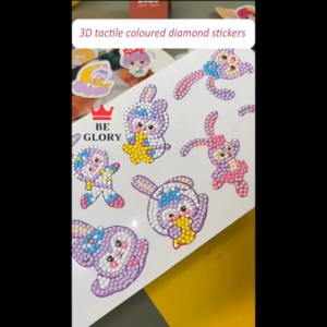 Kids Cute Cartoon 5D DIY Diamond Painting Sticker With Box Bead Painting Simple Art Craft For Kids