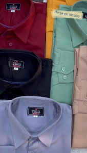 Kemeja Pria Polos Slim Fit Toyobo Premium Lengan Panjang Kerja