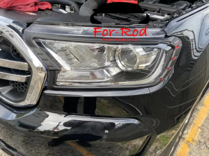 ครอบไฟหน้าและครอบไฟท้าย V.3 Ford Ranger ปี 2015 2016 2017 2018 2019 2020 2021 สีดำด้าน Logo Ranger