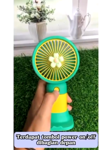 Kipas Angin Mini Portable USB Port Motif Bunga - Mini Fan + Stand Holder + USB - ZVS