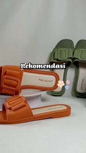 Porto Sandal Selop Flat Korea Style Kasual Fashion Wanita ANT