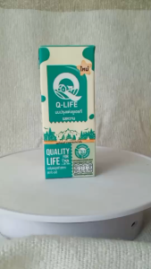 นม UHT รสหวาน ตรา Q-Life ขนาด 180 มล. (2 ลัง/72กล่อง)