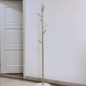 [✅Sg Ready Stock] New Nordic Style Clothes Hanger Metal Marble Clothes Hanger Stand Bedroom Save Space Coat Hanger 衣帽架