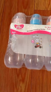 1PC and 3PCS/Pack RANDOM COLOR Baby Straight Feeding Bottle Combination Set (BIG) 10oz/280ml NP-01 MR.HE