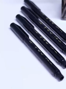 ใหม่ล่าสุด! 🖊แปรงพู่กันปากกาพู่กันสีดําธรรมชาติ (Size S M L) 3ชิ้น#ปากกาพู่กัน#หมึกสีดำ 秀丽笔