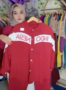 SETELAN CELANA MERAH PUTIH SERAGAMAN 17 AGUSTUS // BAJU MERAH PUTIH 17 AGUSTUS CRINKLE AIRFLOW