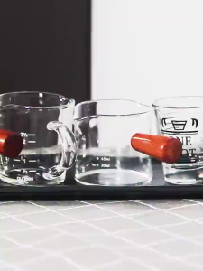 [HCM] Cốc Thuỷ Tinh Cán Gỗ Đong Cafe Sữa100ml -Hesede